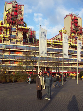 Marie and Eoin outside the Klinik